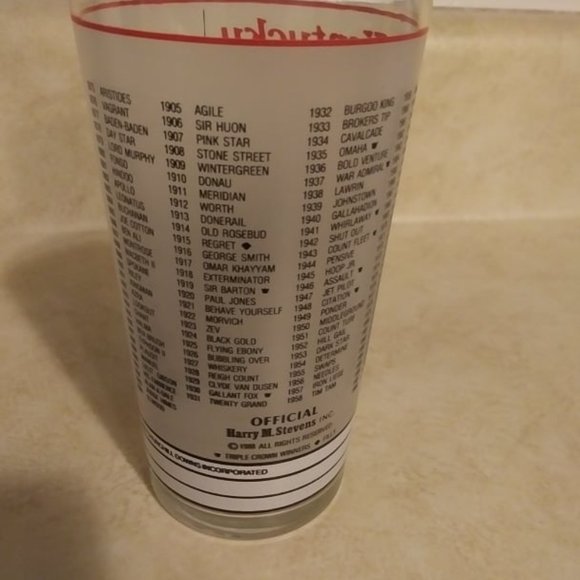 Kentucky Derby 114 1988 official glass - Picture 2 of 2